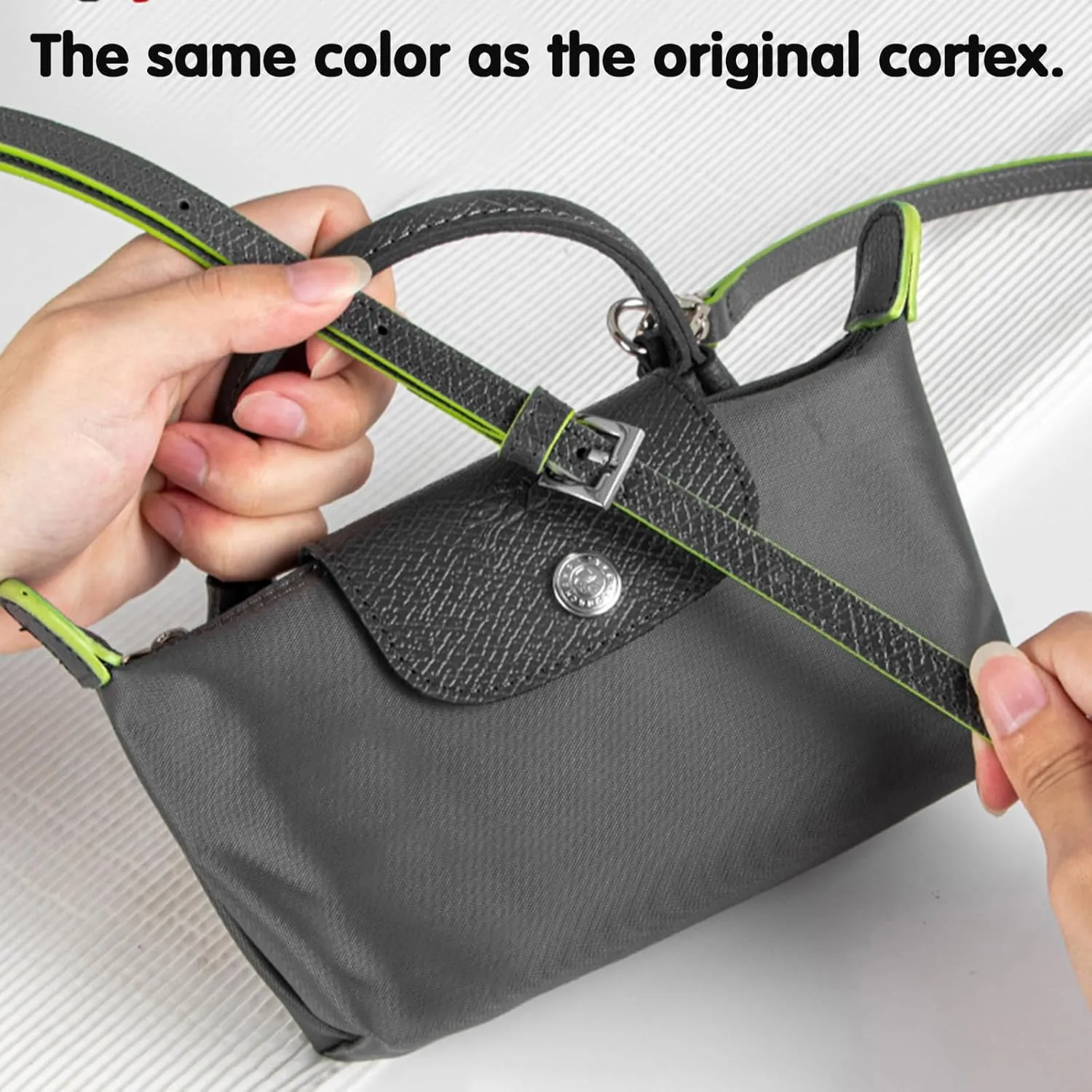 Bag Leather Strap Replacement Crossbody Shoulder Straps for Longchamp Le Pliage Mini Pouch