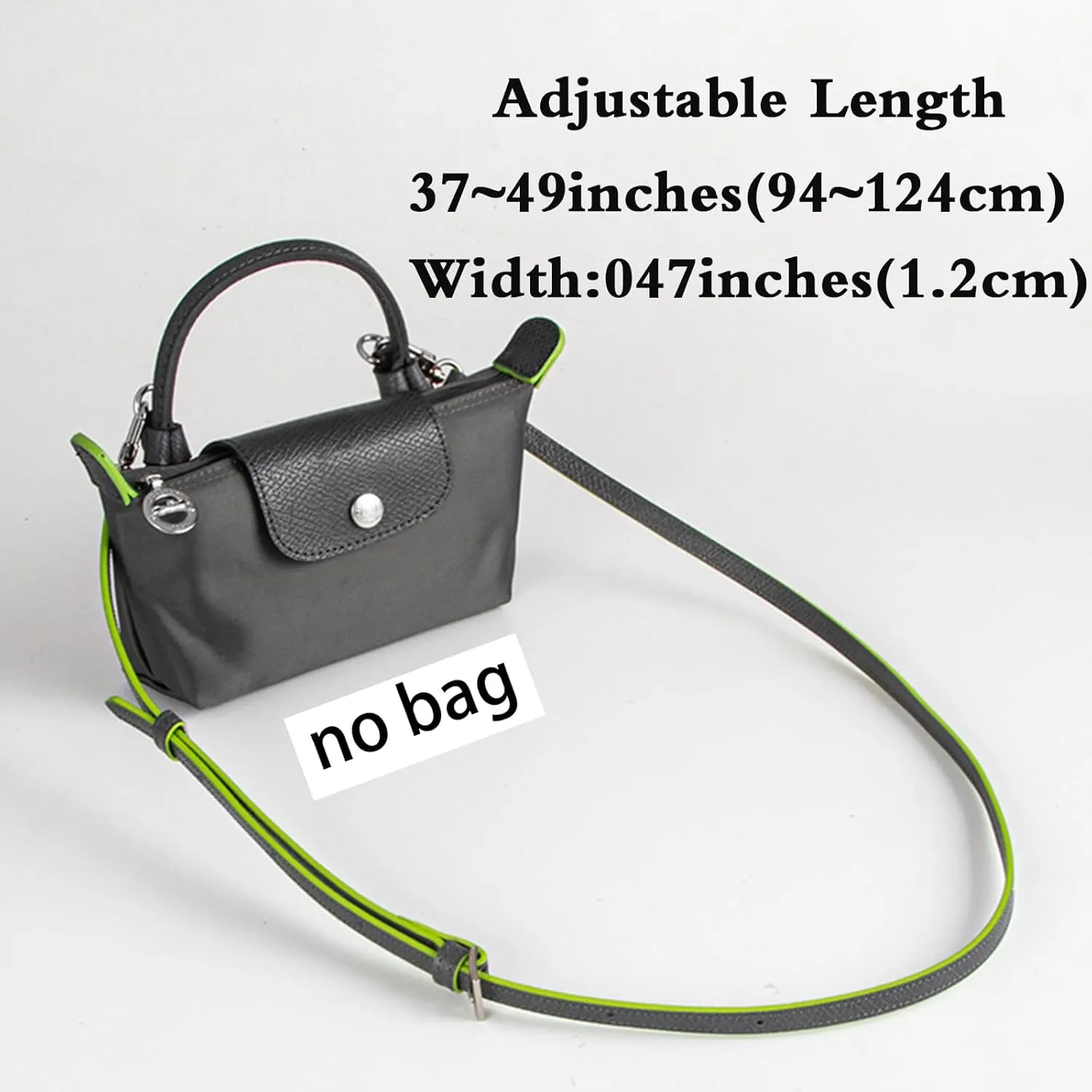 Bag Leather Strap Replacement Crossbody Shoulder Straps for Longchamp Le Pliage Mini Pouch