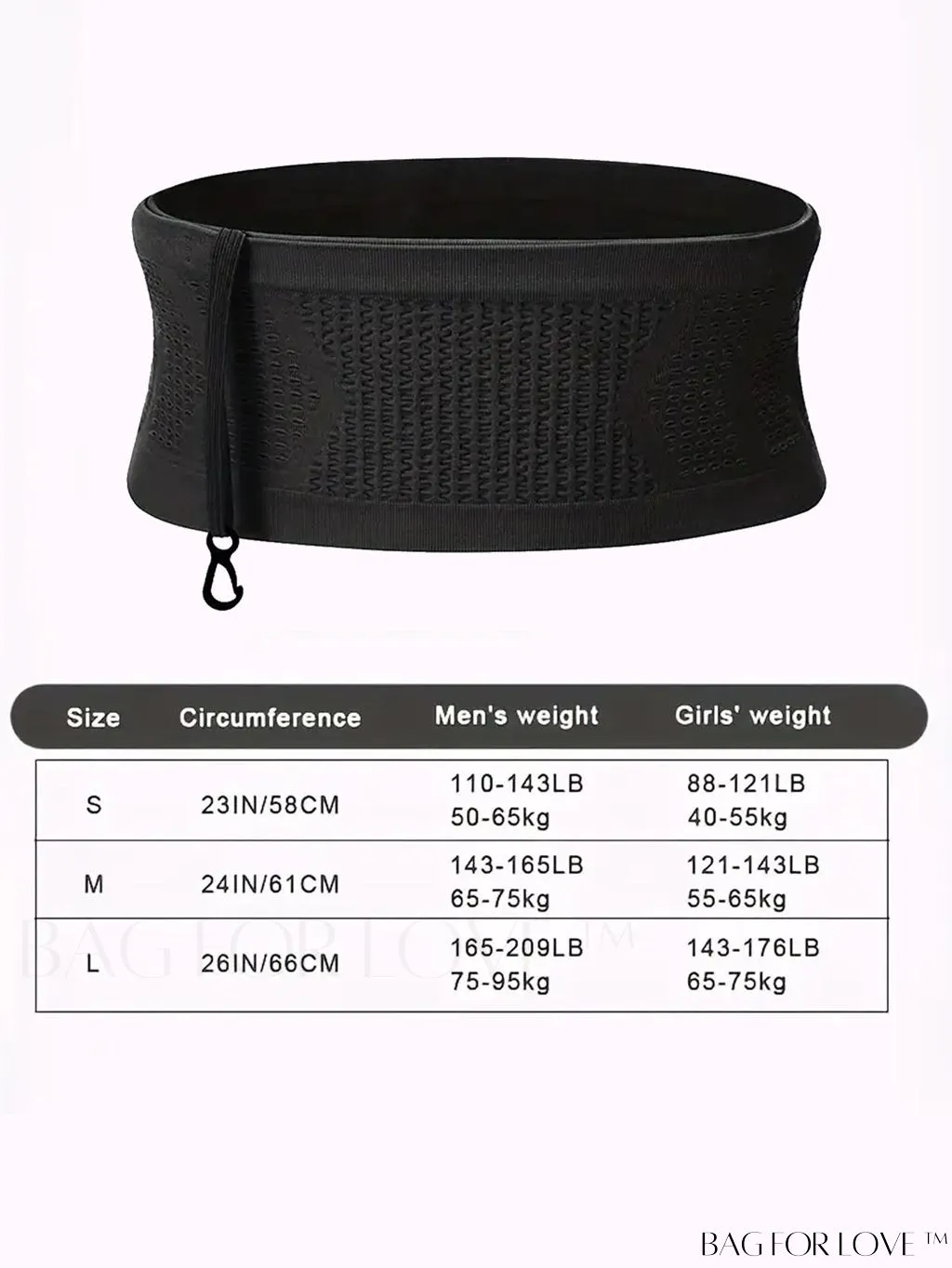 BagForLove - Adjustable Knitted Breathable Fanny Pack for Running - Seamlessly Invisible and Close-Fitting
