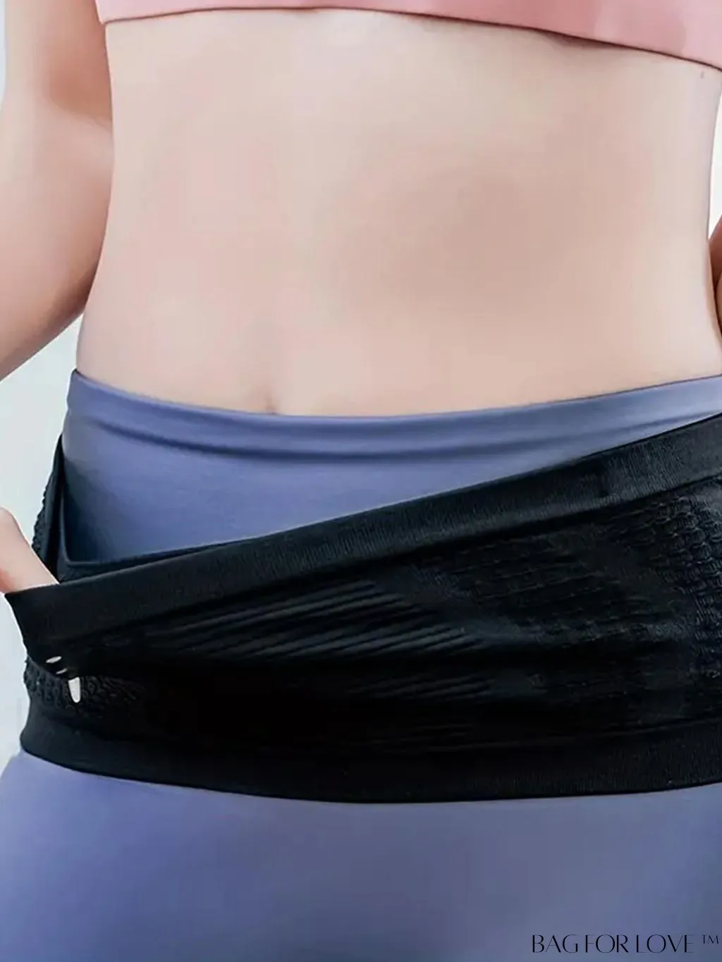 BagForLove - Adjustable Knitted Breathable Fanny Pack for Running - Seamlessly Invisible and Close-Fitting