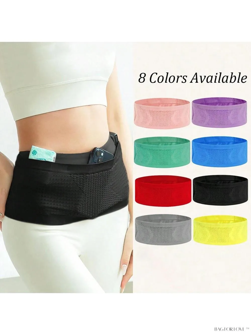 BagForLove - Breathable Running Belt Storage Bag with Elasticity and Phone Holder