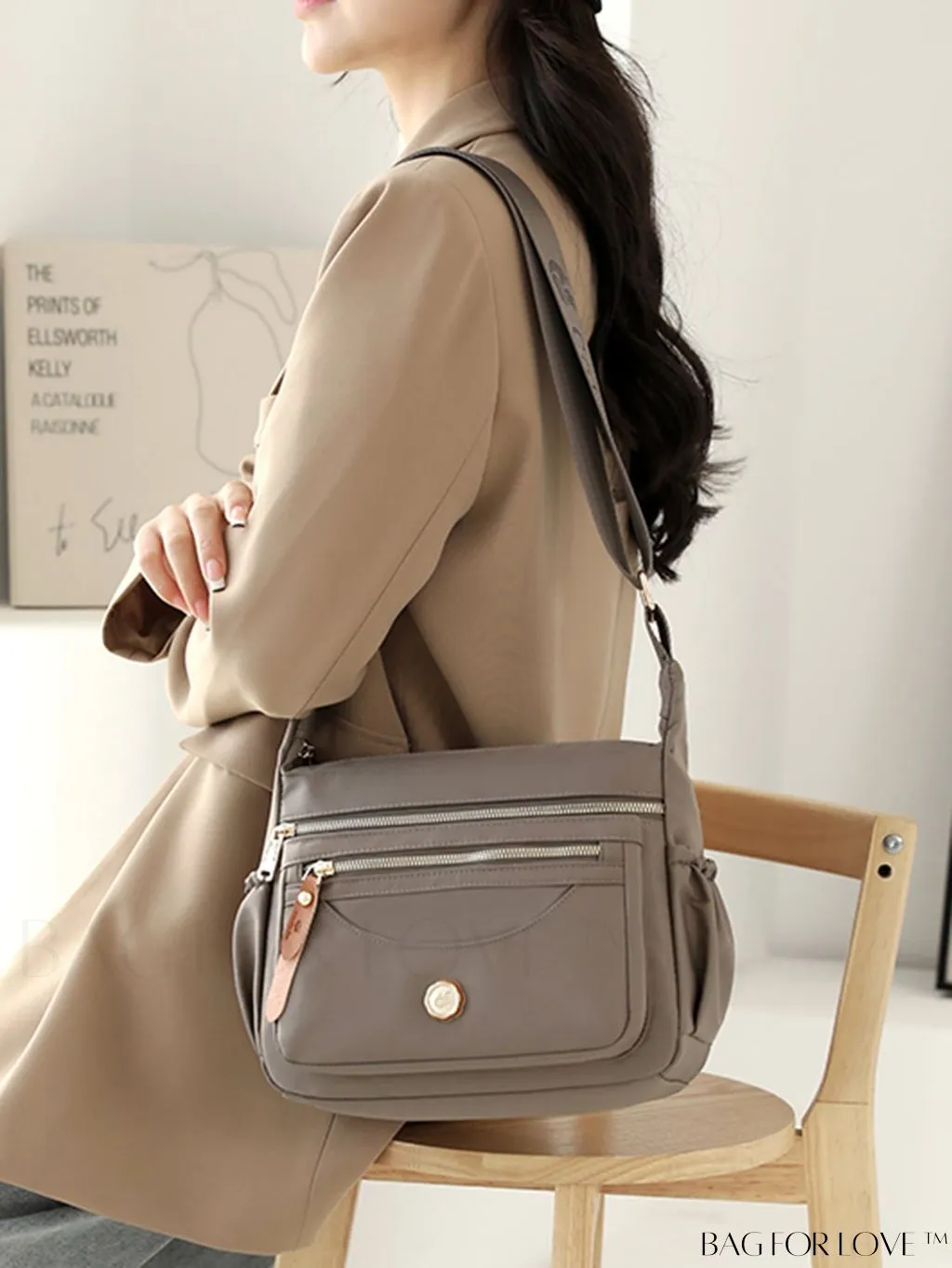 BagForLove - Waterproof Crossbody Bag with Front Zipper and Multiple Compartments - Ideal for Women