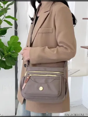BagForLove - Waterproof Crossbody Bag with Front Zipper and Multiple Compartments - Ideal for Women