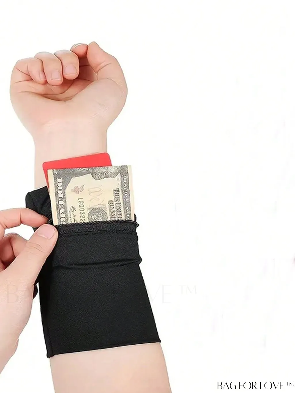 BagForLove - Zippered Wrist Wallet: Breathable Arm Phone Pouch & Mini Coin Purse for Outdoor Sports