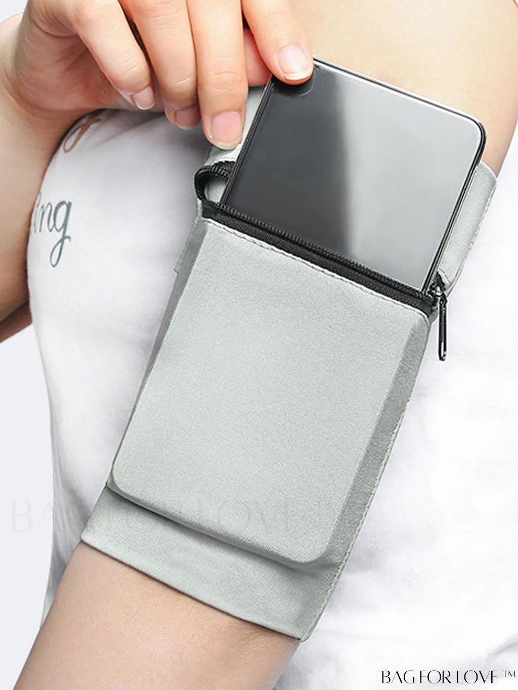 BagForLove - Zippered Wrist Wallet: Breathable Arm Phone Pouch & Mini Coin Purse for Outdoor Sports
