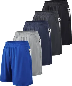 BALENNZ Athletic Shorts for Men with Pockets and Elastic Waistband Quick Dry Activewear
