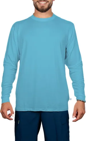 Banana Boat Long Sleeve Shirt for Men Swim Shirt | Waterproof | UPF 50  UV Protection | Breathable | Rashguard Polyester Shirts Aqua Medium