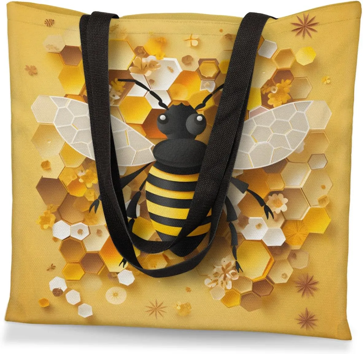 Bananas And Flowers Canvas Tote Bag for Women Men Stylish Tote Handbag Shoulder Bag Reusable Grocery Bag