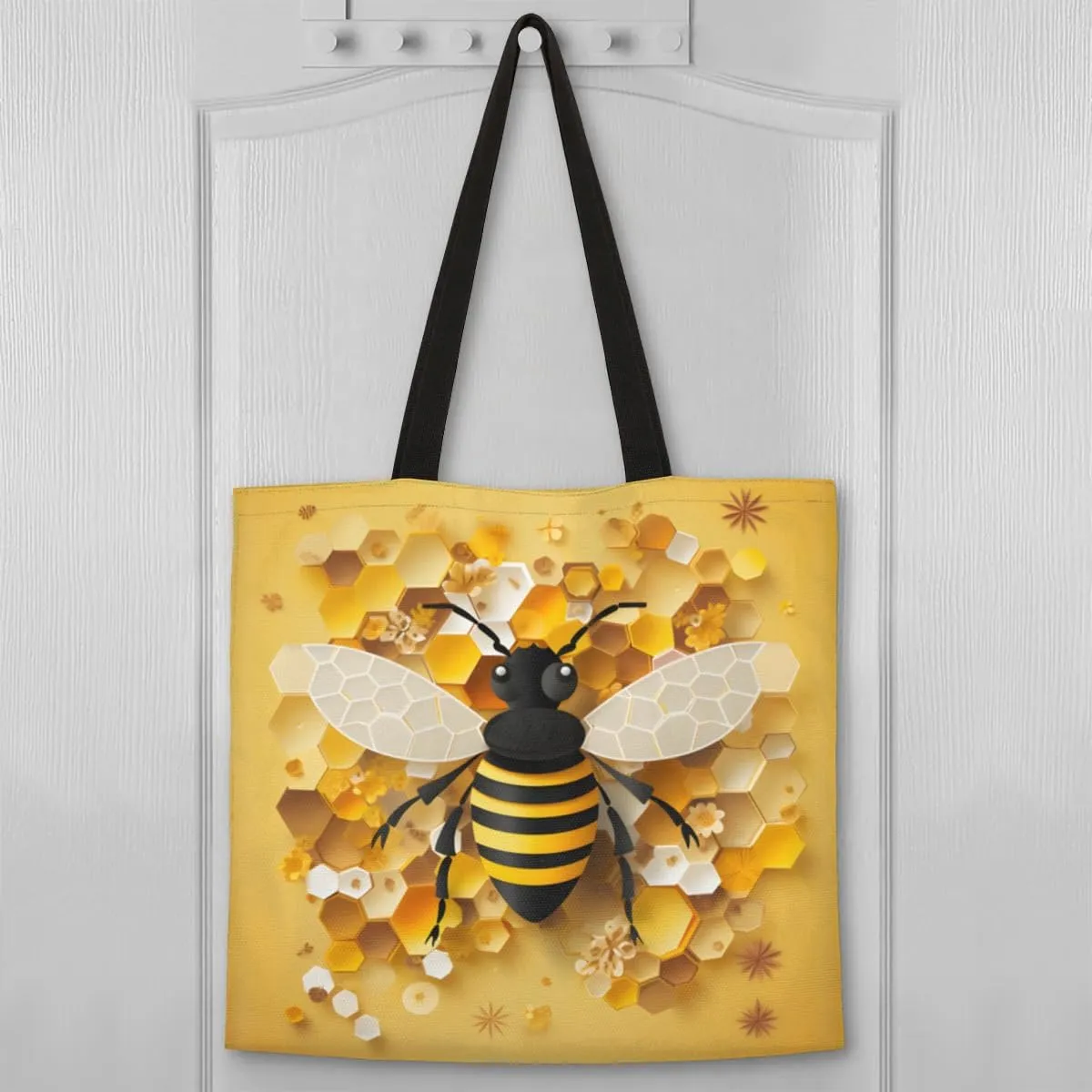 Bananas And Flowers Canvas Tote Bag for Women Men Stylish Tote Handbag Shoulder Bag Reusable Grocery Bag