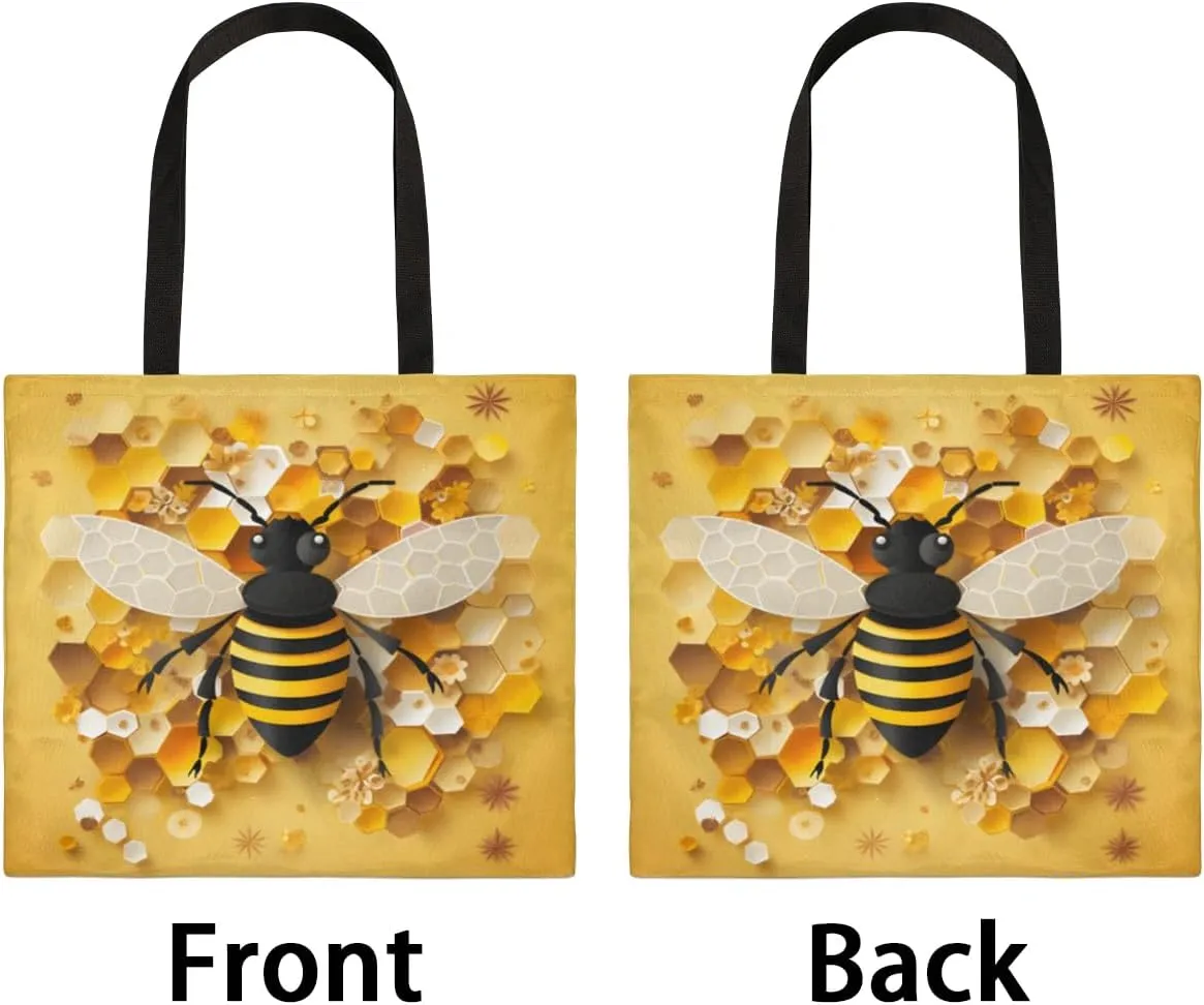 Bananas And Flowers Canvas Tote Bag for Women Men Stylish Tote Handbag Shoulder Bag Reusable Grocery Bag
