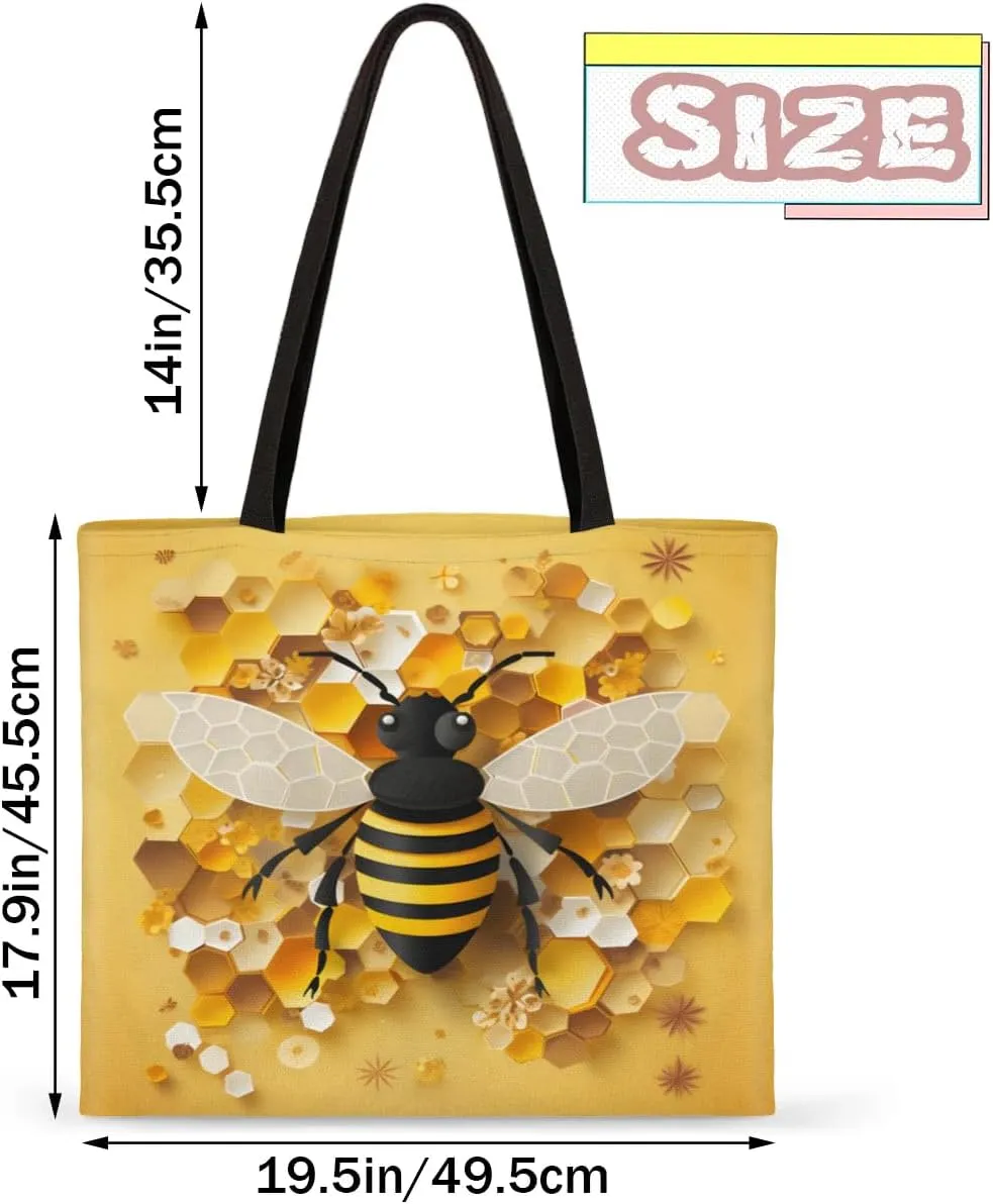 Bananas And Flowers Canvas Tote Bag for Women Men Stylish Tote Handbag Shoulder Bag Reusable Grocery Bag