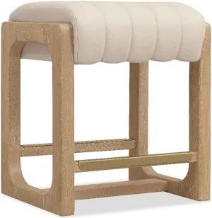Banyon Bay Counter Stool in Beige Leather by Hooker Furnishings