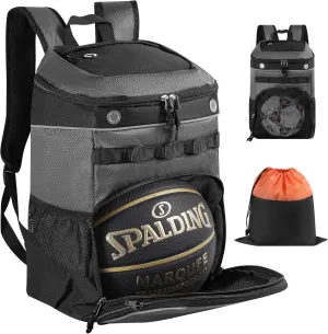 Basketball Backpack for Men Women Basketball Soccer Bag with Ball Compartment Shoes Bag Sports Gym Backpack
