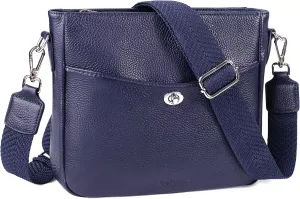befen Genuine Leather Crossbody Bags for Women, Women's Shoulder Purse Hobo Handbags with Adjustable Wide Strap