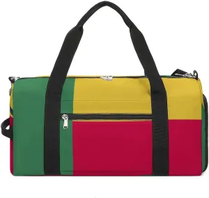 Benin Flag Duffel Bag for Boys Girls with Shoe Compartment for Travel Gym