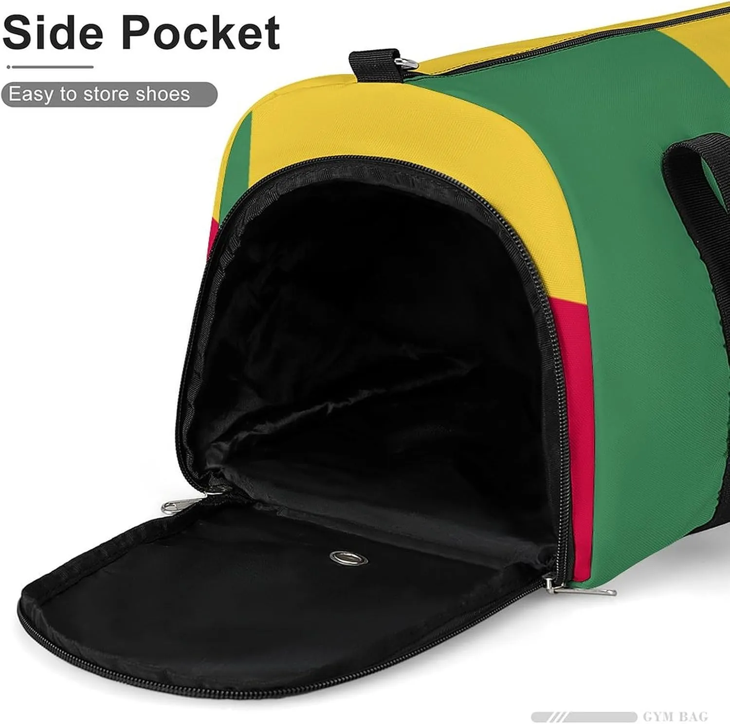 Benin Flag Duffel Bag for Boys Girls with Shoe Compartment for Travel Gym
