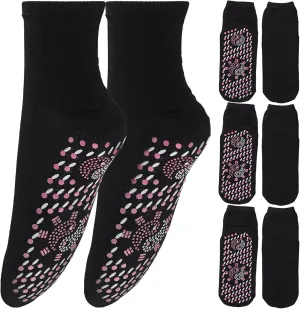 BESPORTBLE 4 Pairs Socks Stocking Stuffers for Guys Toe Warmers Tourmaline Slimming Health Sock Heated Miss Breathable Polyester (Polyester) Foot Warmer
