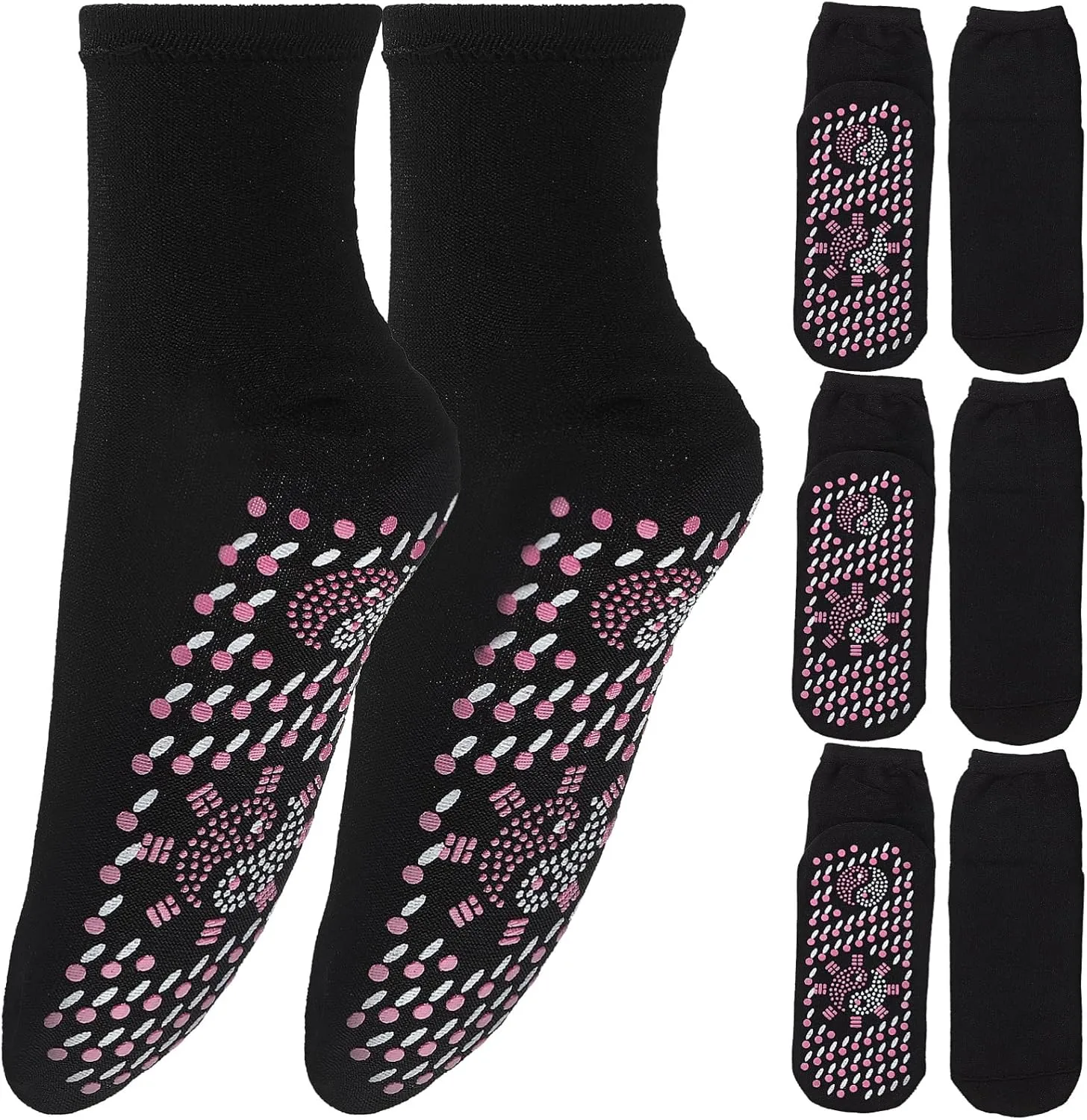 BESPORTBLE 4 Pairs Socks Stocking Stuffers for Guys Toe Warmers Tourmaline Slimming Health Sock Heated Miss Breathable Polyester (Polyester) Foot Warmer