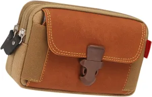 BESPORTBLE Portable Canvas Waist Bag for Mobile Phones Durable Storage Pouch for Outdoor Use Quick Install Removal Versatile Design for Construction Sites and Leisure Activities