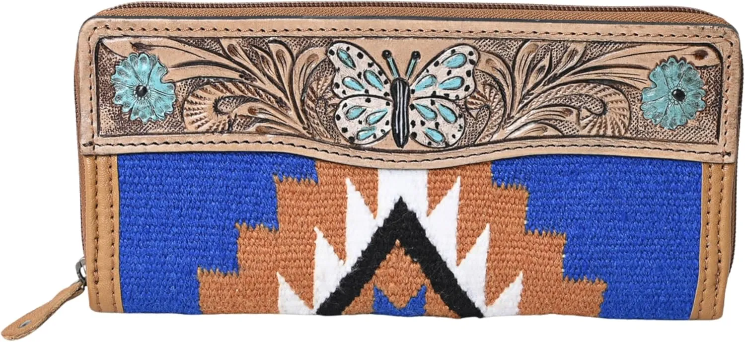 Bifold Wallet Hand Tooled Cowhide Leather – Tan Color | Multi Card Slots | Stylish & Durable Leather Wallet for Men | Slim, Minimalist, and Classic Design