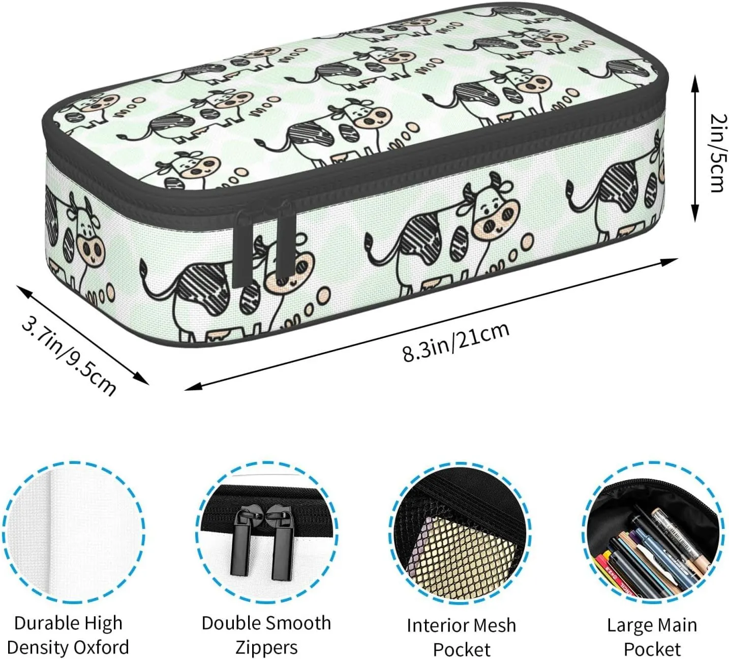 Big Capacity Soft Bag Fashion Multiple Compartment Pockets Fabric Pouch Multifunctional Storage Bag Suitble Office Desktop Daily Travel Dairy Cattle