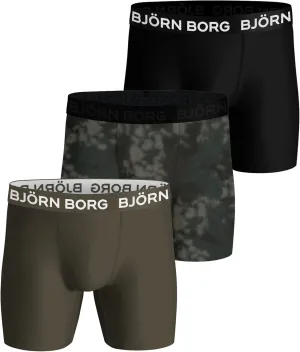Bjorn Borg Performance Polyester Boxers for Men Pack of 3 - Mens Athletic Underwear
