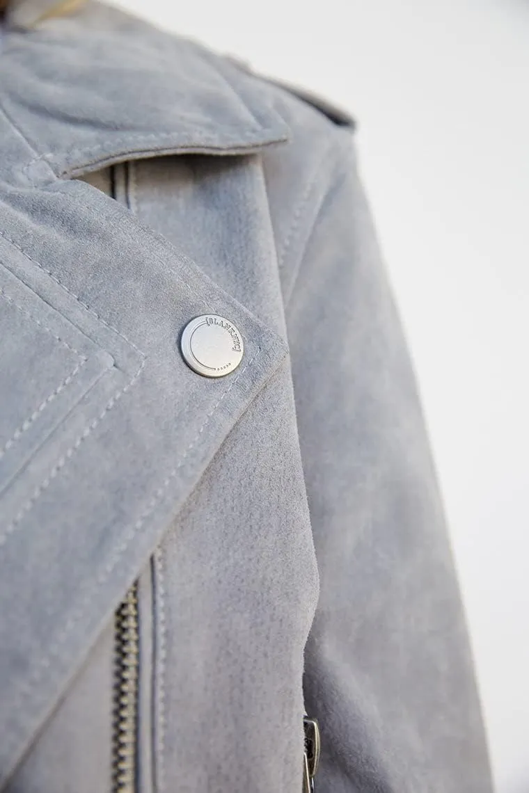 [BLANKNYC] womens Luxury Clothing Cropped Suede Leather Motorcycle Jackets, Comfortable & Stylish Coats