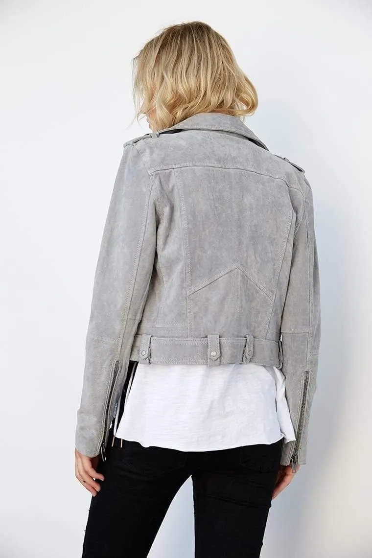 [BLANKNYC] womens Luxury Clothing Cropped Suede Leather Motorcycle Jackets, Comfortable & Stylish Coats