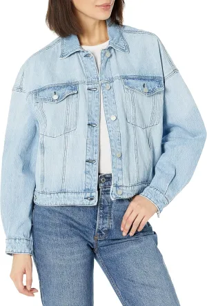 [BLANKNYC] womens Luxury Clothing Denim Trucker Jacket