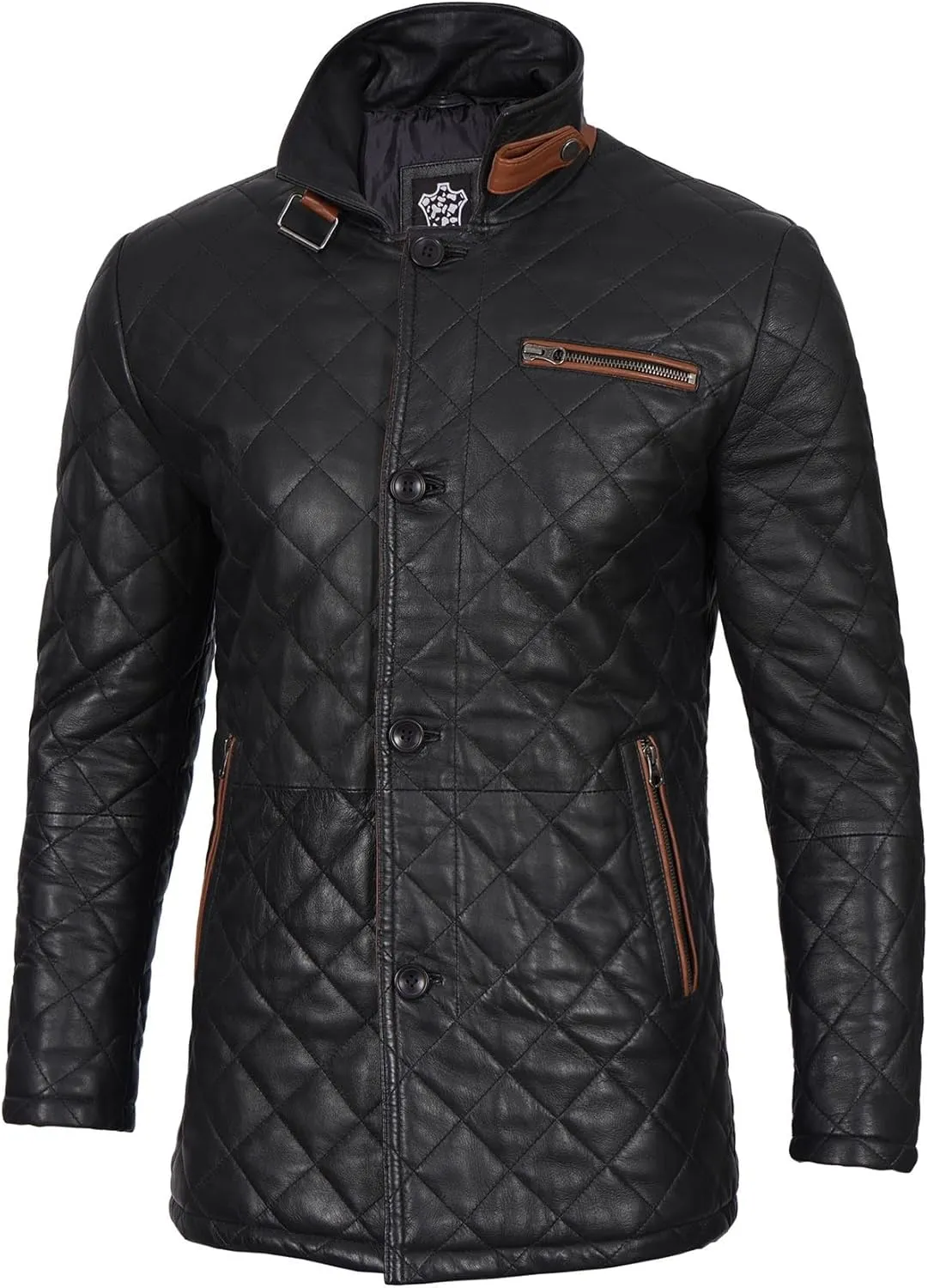 Blingsoul Leather Coats for Men - Vintage Style Long Leather Jacket Men