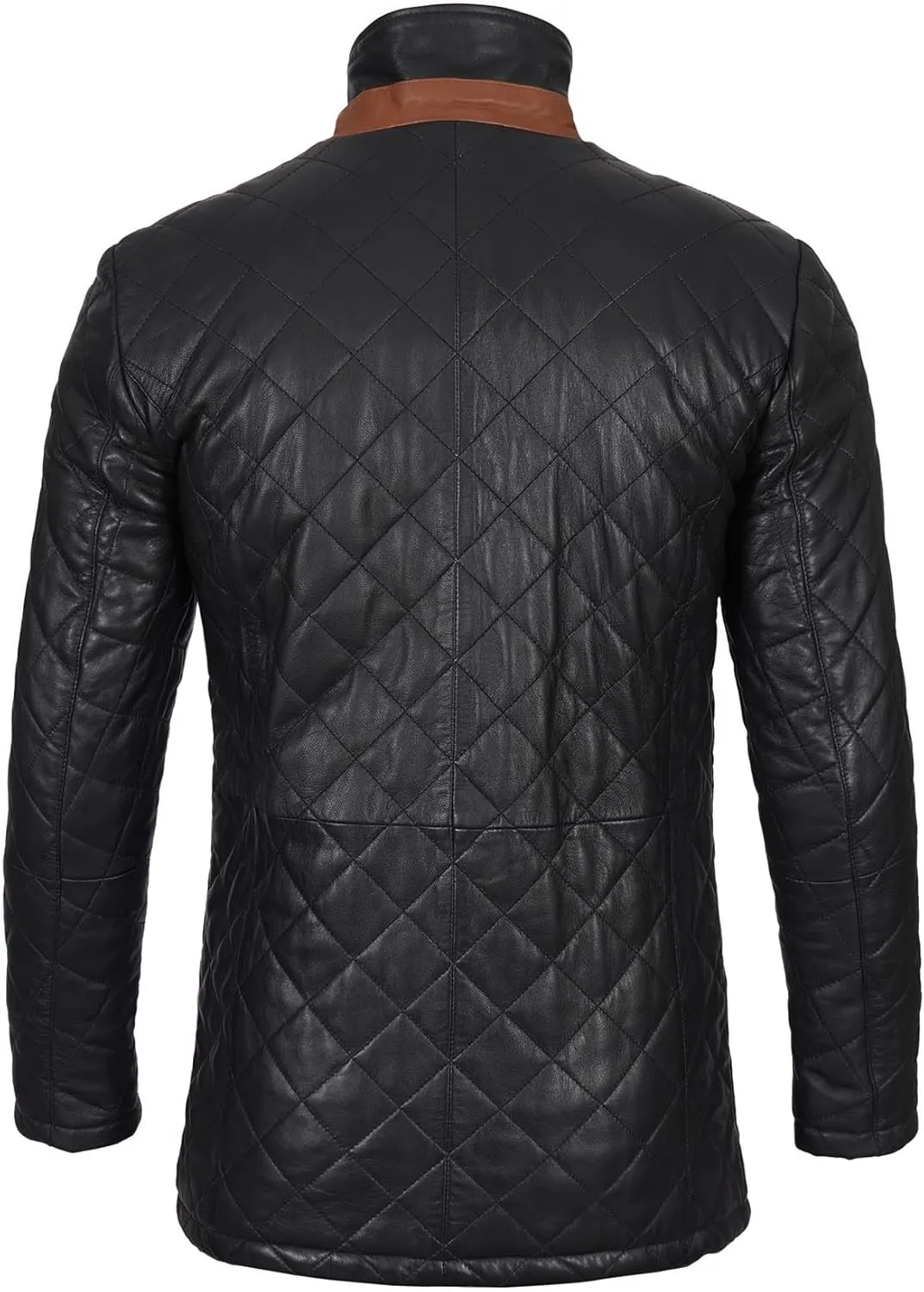 Blingsoul Leather Coats for Men - Vintage Style Long Leather Jacket Men