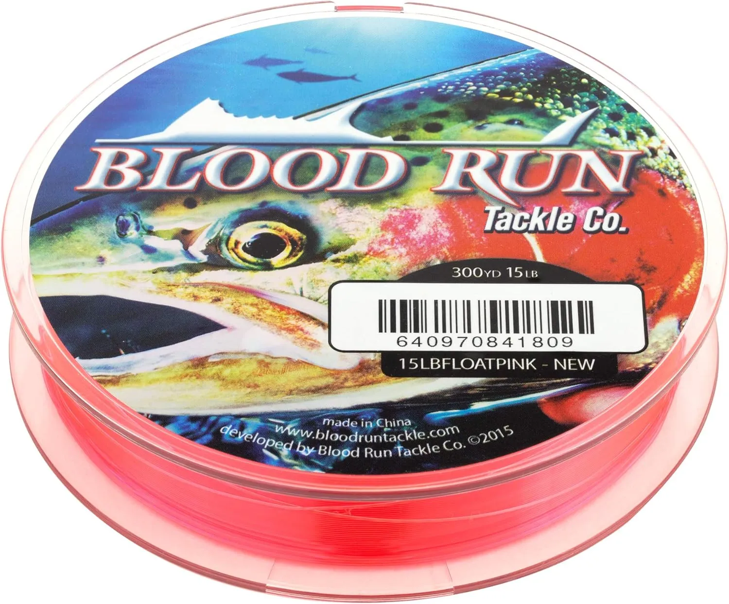 Blood Run Fishing Floating Monofilament 15LB Test 300 Yard Hot Pink Mainline Centerpin