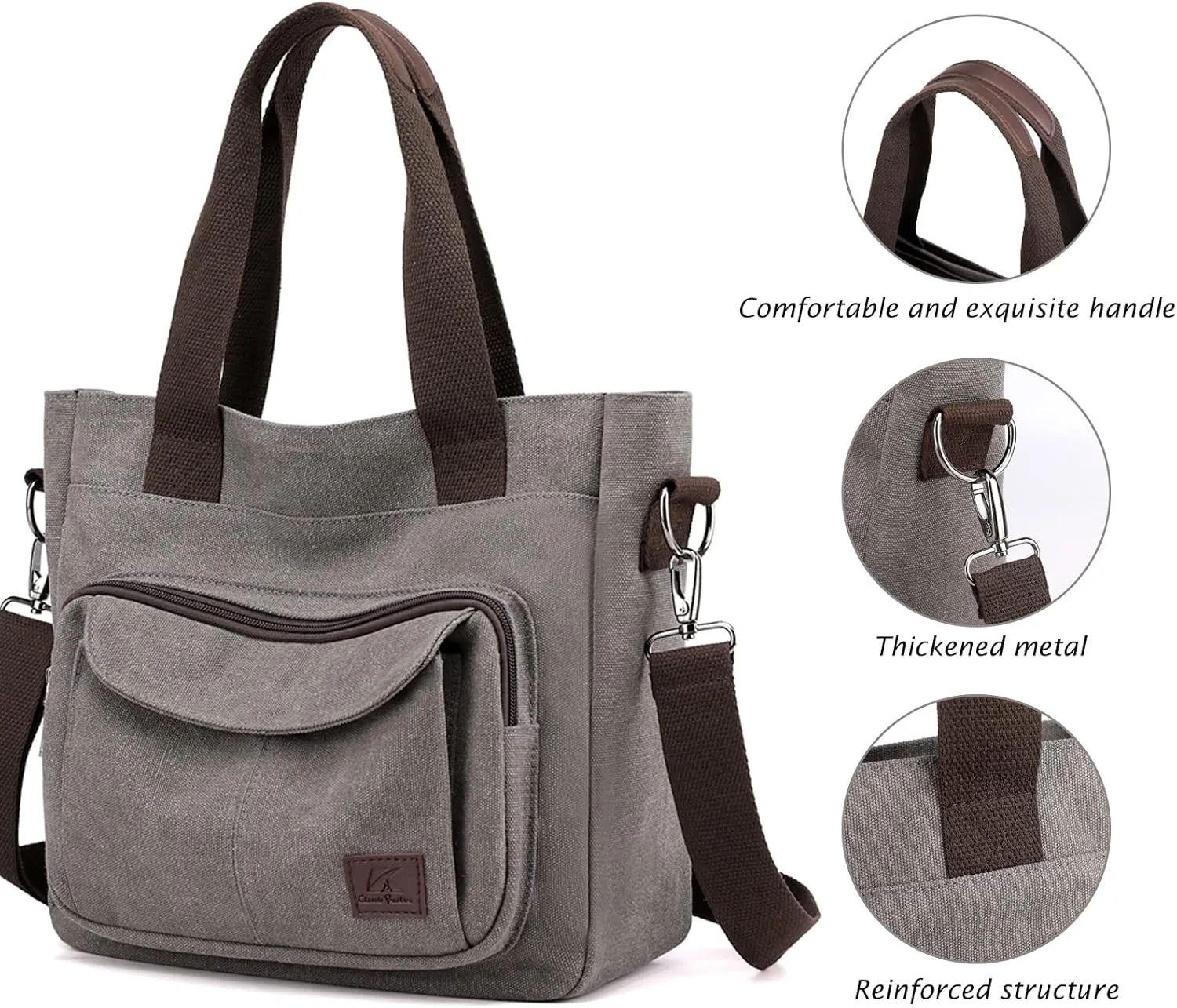Blostirno Women's Casual Tote Purse Bag Shoulder Crossbody Large Capacity Nylon Top Handle Daily Handbag Work Bags