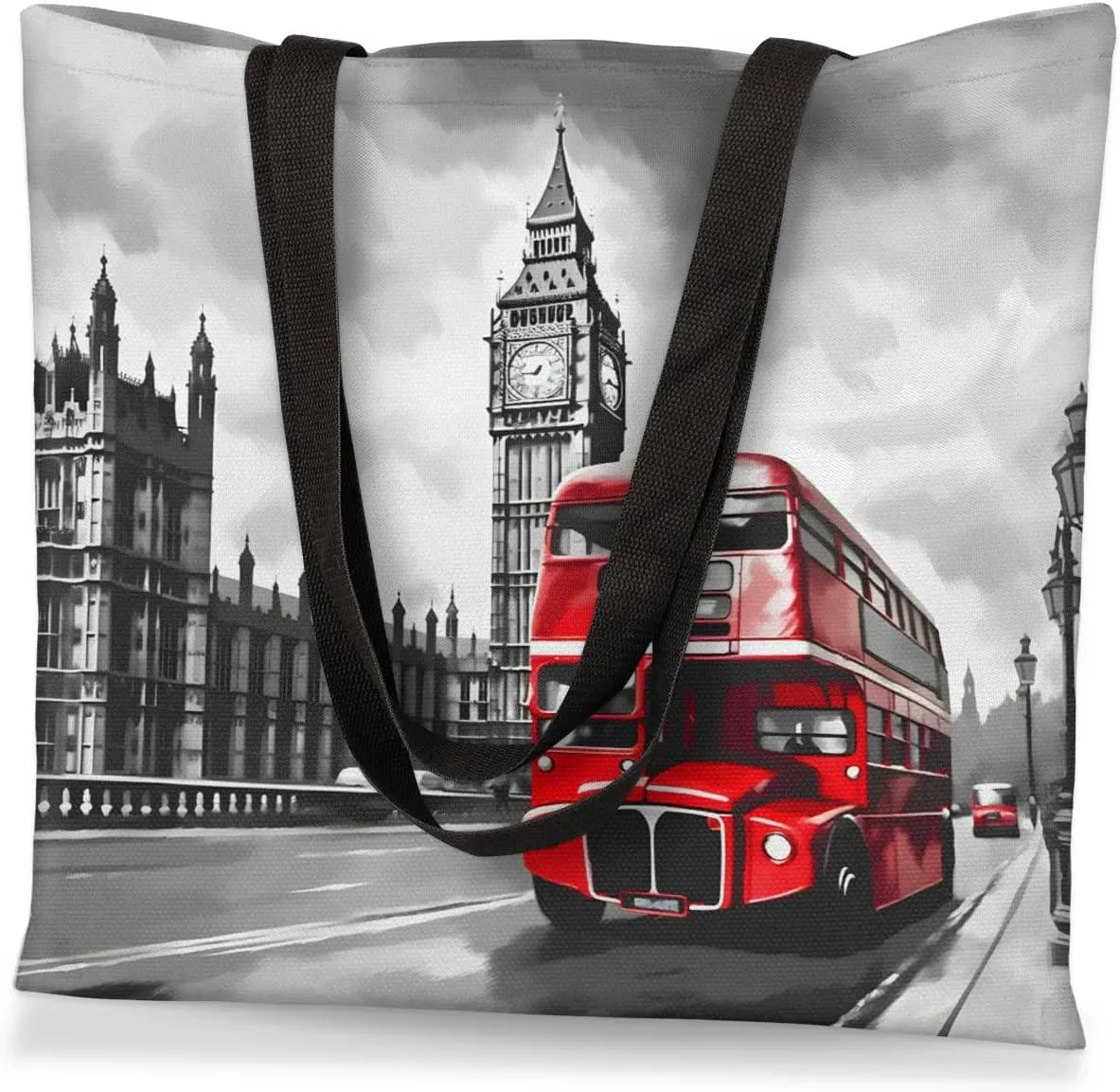 Blue Butterfly Among Sunflowers Canvas Tote Bag for Women Men Stylish Tote Handbag Shoulder Bag Reusable Grocery Bag