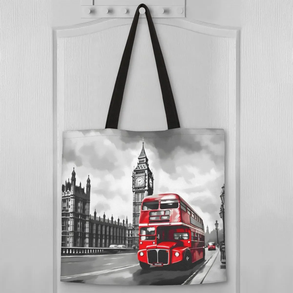 Blue Butterfly Among Sunflowers Canvas Tote Bag for Women Men Stylish Tote Handbag Shoulder Bag Reusable Grocery Bag
