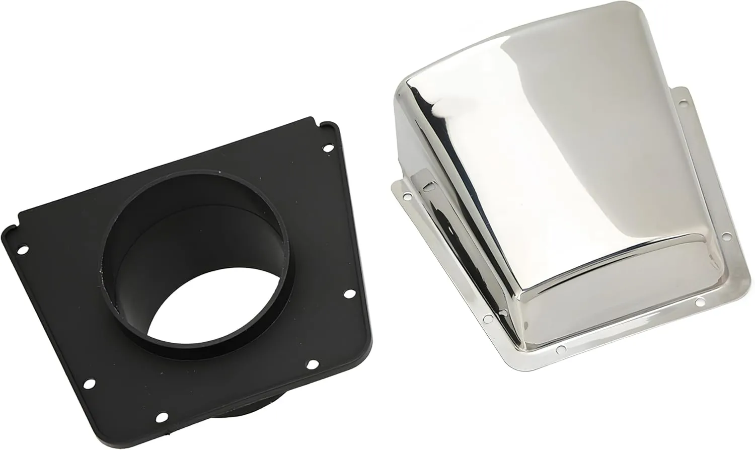 Boat Vent Cover Boat Cowl Vent 304 Stainless Steel Nylon Waterproof Vent Cover Marine Vent Cover with Nylon Base Waterproof Marine Intake Exhaust Cowl Ventilator for Boats Yachts Accessory