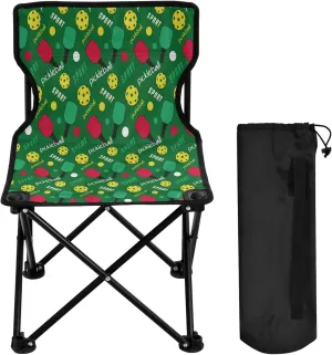 Boccsty Pickleball Green Red Rackets Camping Chair Beach Chairs Collapsible Chair Lawn Chairs Outdoor Chair for Camping Picnic Sports BBQ