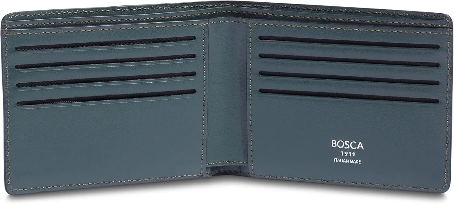 Bosca ITALIA Slim 8-Slot Men's Pocket Wallet Made In Italy, Monfrini Collection