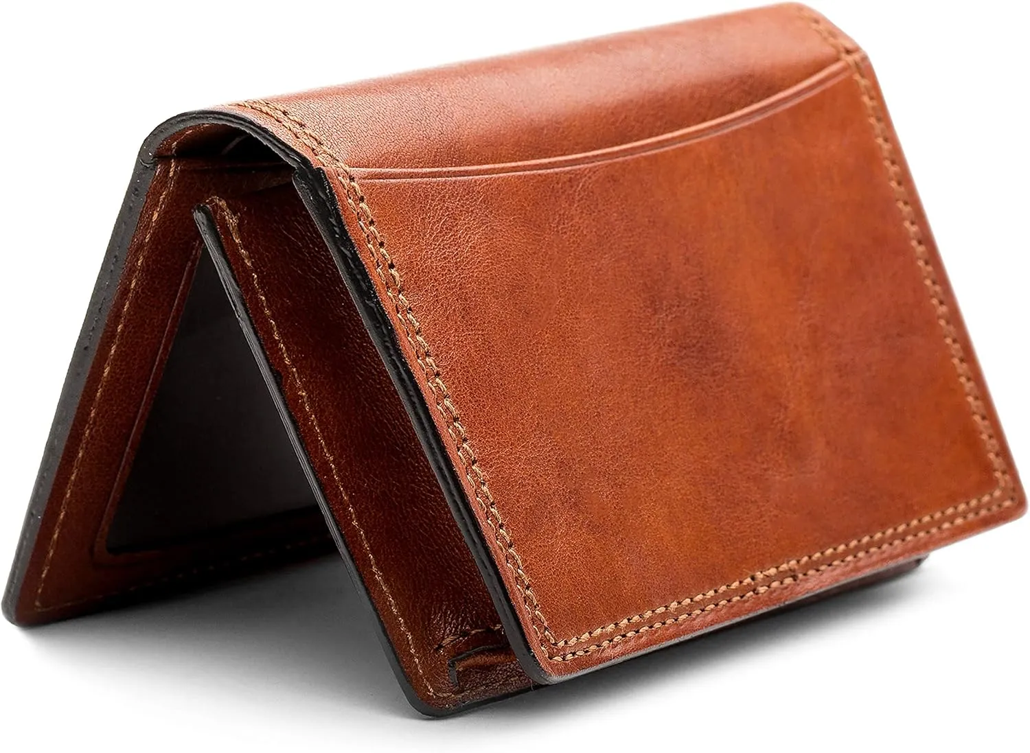 Bosca | Men’s 2 Pocket Card Case Wallet w/I.D. Window in Dolce Italian Leather