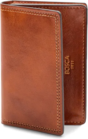 Bosca | Men’s 2 Pocket Card Case Wallet w/I.D. Window in Dolce Italian Leather