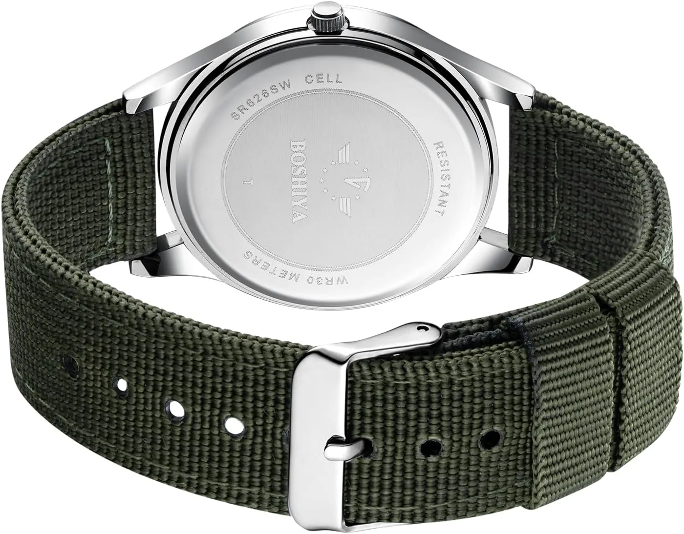 BOSHIYA Military Watches for Men Sports Waterproof Mens Watches for Army Tactical Field, Luminous Analog Quartz Military Watches 12/24Hr Display