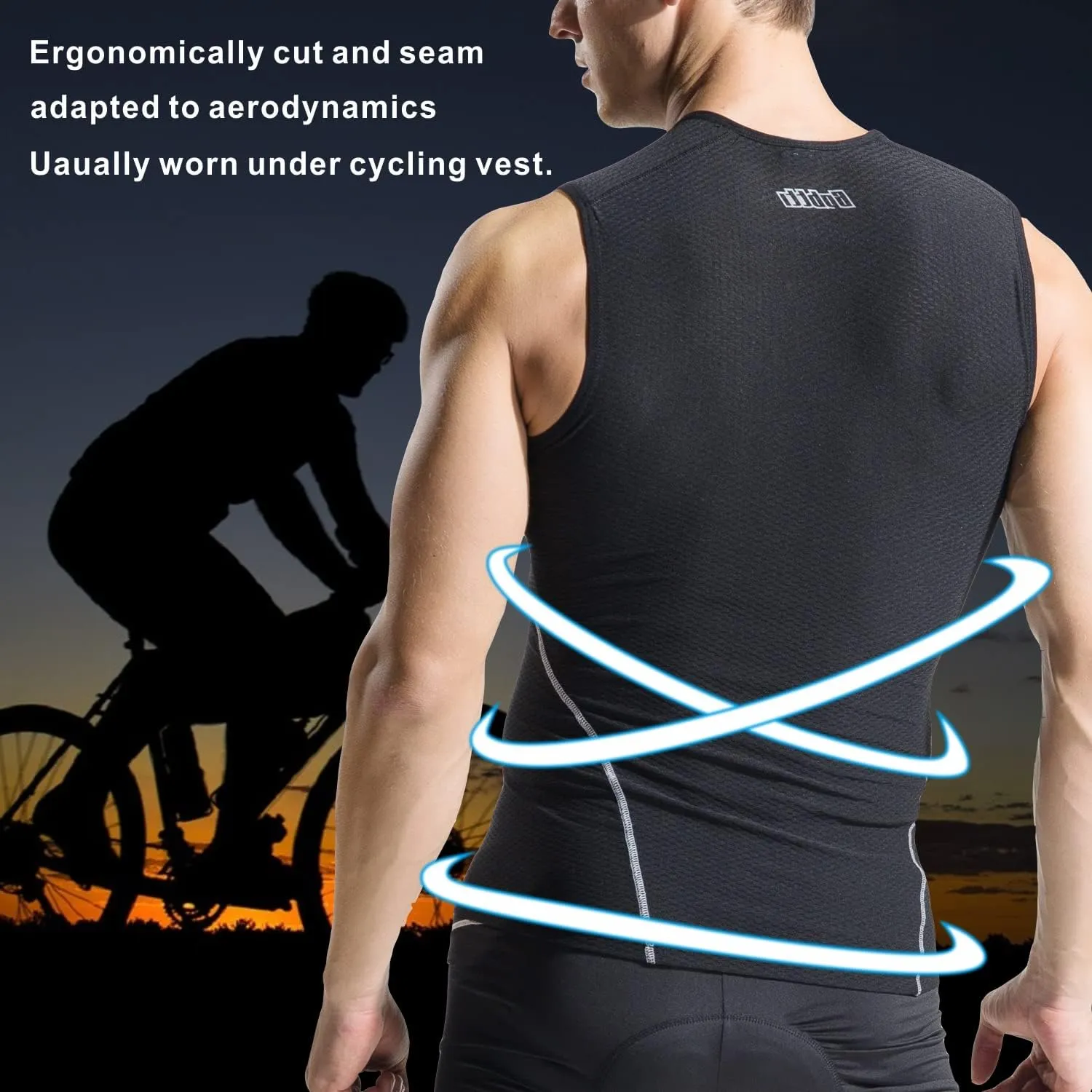 bpbtti Men's High Wicking Sleeveless Base Layer Cycling Running Underwear Quick Dry Vests Lightweight Sports Tank Tops