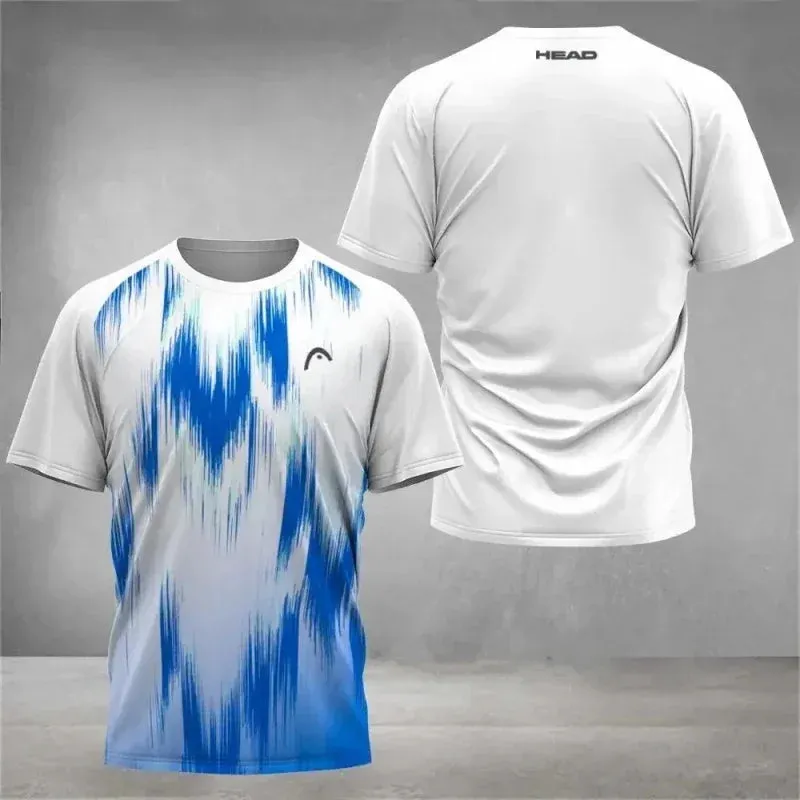 Breathable Solid Color Printed Men's Tennis Shirt