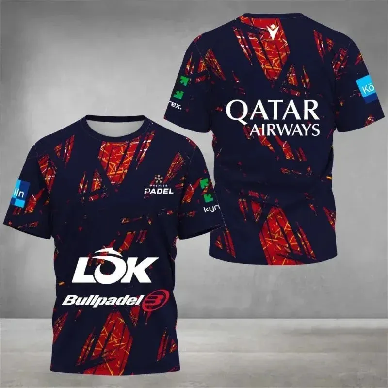 Breathable Solid Color Printed Men's Tennis Shirt