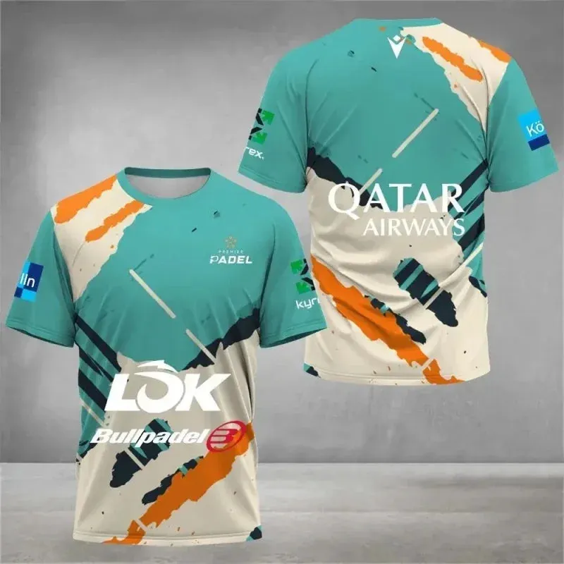 Breathable Solid Color Printed Men's Tennis Shirt