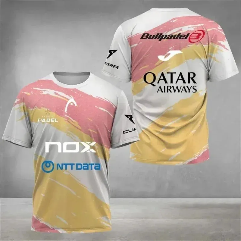 Breathable Solid Color Printed Men's Tennis Shirt