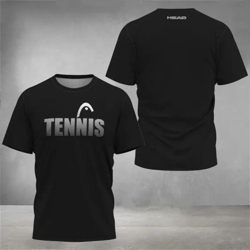 Breathable Solid Color Printed Men's Tennis Shirt