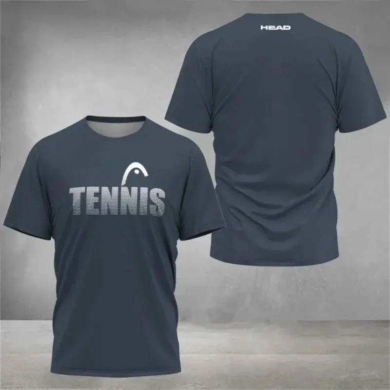 Breathable Solid Color Printed Men's Tennis Shirt