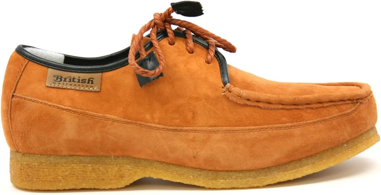 British Collection Crown Men's Shoes Tan Suede 9M