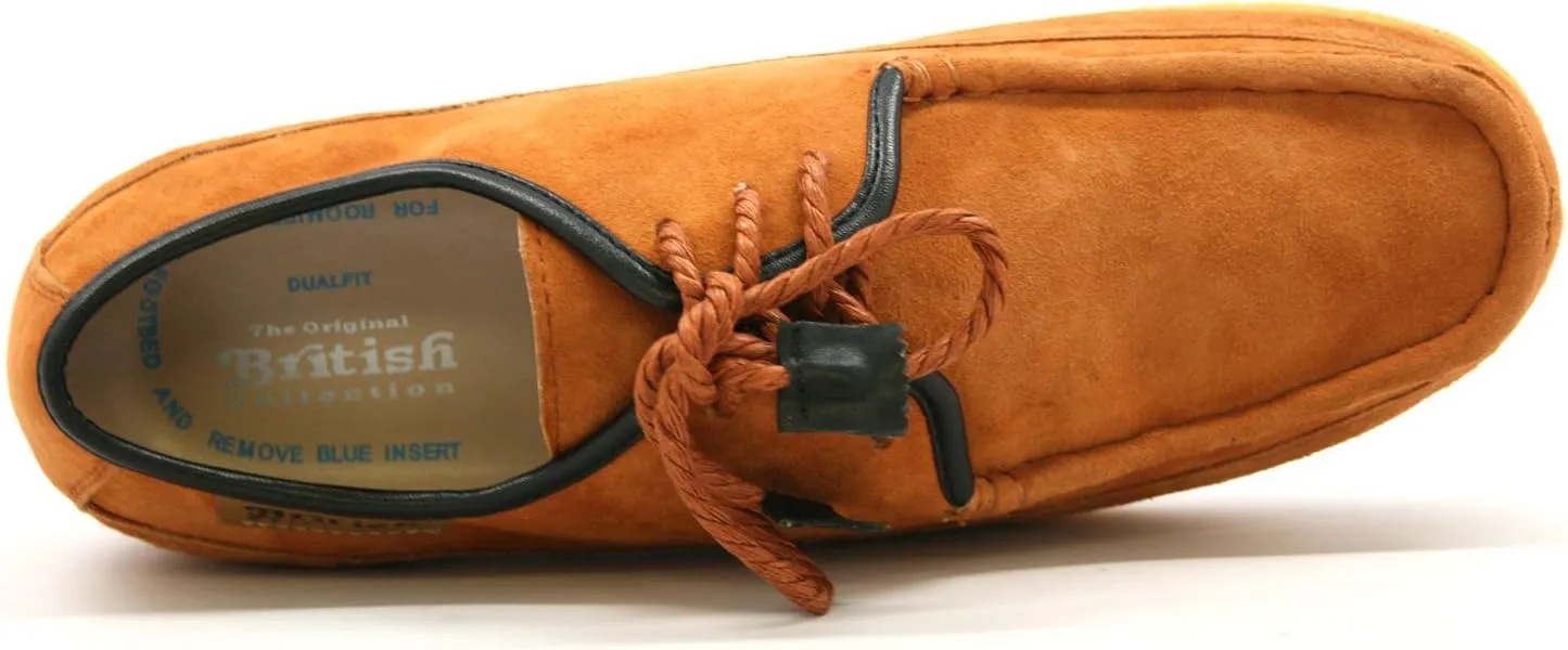 British Collection Crown Men's Shoes Tan Suede 9M